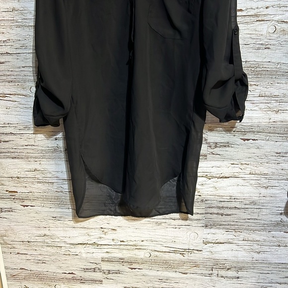 Stella tweed black sheer top  size medium - Picture 8 of 11